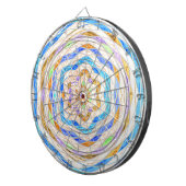 Abstraktes Mosaikglas Nr. 3 Dartscheibe (Vorderseite rechts)
