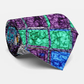Abstraktes Mosaikleder #16 Krawatte (Gerollt)
