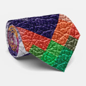 Abstraktes Mosaikleder #28 Krawatte (Gerollt)