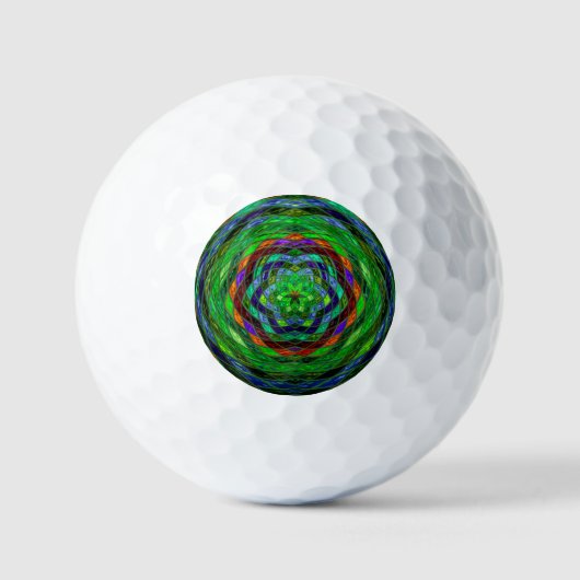 Abstraktes Mosaikmuster #10 Golfball (Vorderseite)