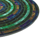 Abstraktes Mosaikmuster #11 Rundpilz Schneidebrett (Ecke)