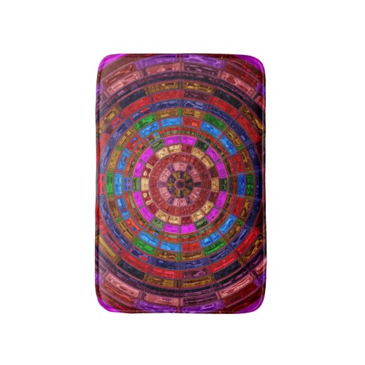 Abstraktes Mosaikmuster #4 Badematte (Vorderseite Vertikal)