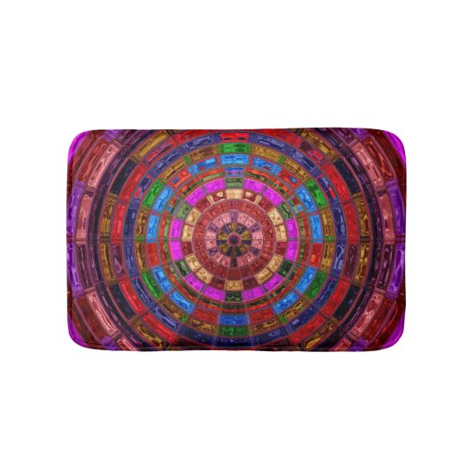 Abstraktes Mosaikmuster #4 Badematte (Vorderseite)