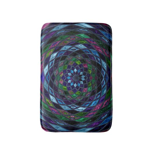 Abstraktes Mosaikmuster #5 Badematte (Vorderseite Vertikal)