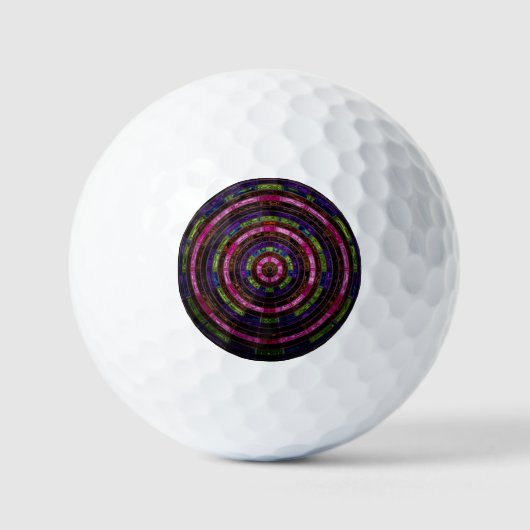 Abstraktes Mosaikmuster #5 Golfball (Vorderseite)