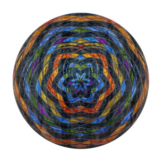 Abstraktes Mosaikmuster #6 Schneidebrett (Vorderseite)