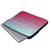 Abstraktes Mosaikmuster aus BLAU. Farbenfrohe Abst Laptopschutzhülle (Vorne Knopf)