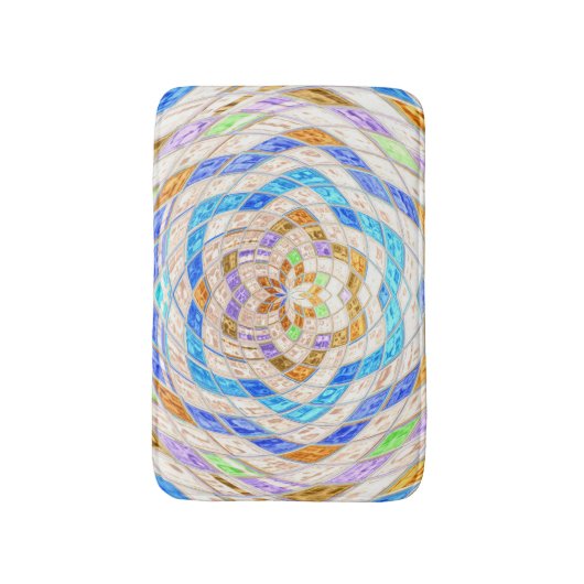 Abstraktes Mosaikmuster Badematte (Vorderseite Vertikal)