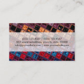 Abstraktes Mosaikmuster, benutzerdefiniertes Monog Visitenkarte (Rückseite)