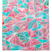 Abstraktes Mosaikmuster Duschvorhang (Vorderseite)