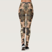 Abstraktes Mosaikmuster | Erdton-Digitaltarnung Leggings (Rückseite)