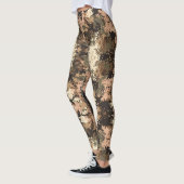 Abstraktes Mosaikmuster | Erdton-Digitaltarnung Leggings (Links)