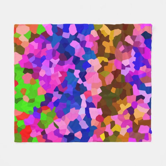 Abstraktes Mosaikmuster Fleecedecke (Vorderseite (Horizontal))