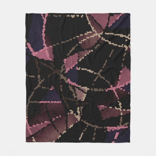 Abstraktes Mosaikmuster Fleecedecke (Vorderseite)