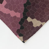 Abstraktes Mosaikmuster Fleecedecke (Ecke)