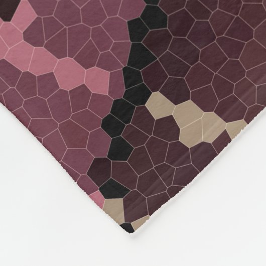 Abstraktes Mosaikmuster Fleecedecke (Ecke)