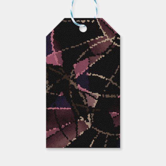 Abstraktes Mosaikmuster Geschenkanhänger (Vorderseite)