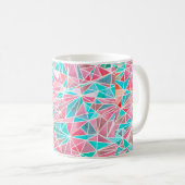 Abstraktes Mosaikmuster Kaffeetasse (VorderseiteRechts)