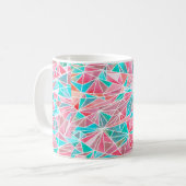 Abstraktes Mosaikmuster Kaffeetasse (Vorderseite Links)