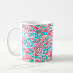 Abstraktes Mosaikmuster Kaffeetasse
