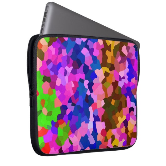 Abstraktes Mosaikmuster Laptopschutzhülle (Vorne Rechts)