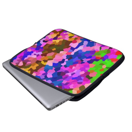 Abstraktes Mosaikmuster Laptopschutzhülle (Vorne Knopf)