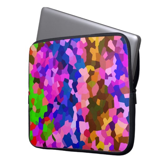 Abstraktes Mosaikmuster Laptopschutzhülle (Vorderseite Links)