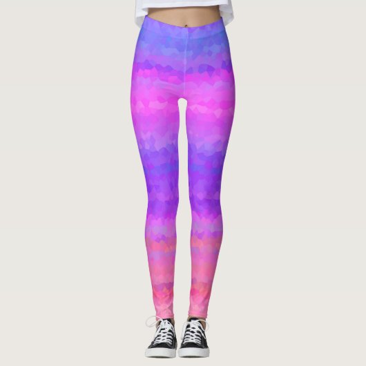 Abstraktes Mosaikmuster Leggings (Vorderseite)