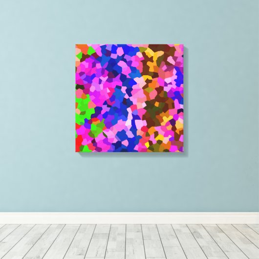 Abstraktes Mosaikmuster Leinwanddruck (Insitu (Holzboden))