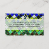 Abstraktes Mosaikmuster, Monogramm #4 Visitenkarte (Rückseite)