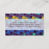 Abstraktes Mosaikmuster Monogramm #9 Visitenkarte (Rückseite)