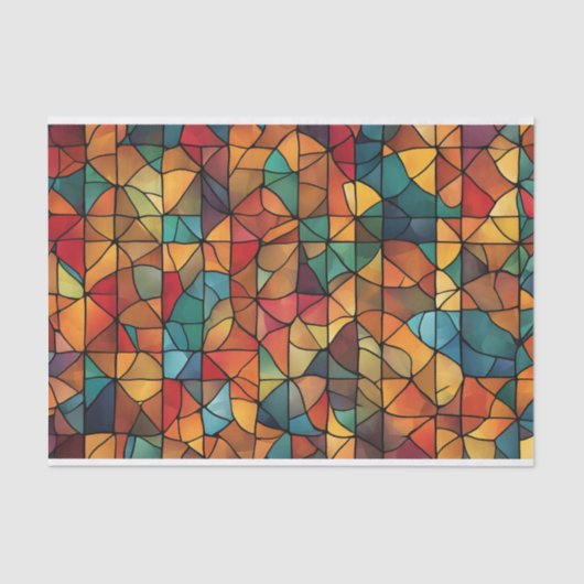 Abstraktes Mosaikmuster Seidenpapier (Vorderseite)