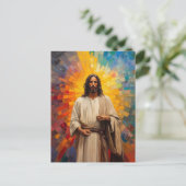 Abstraktes Mosaikprojekt Jesu Christi Postkarte (Stehend Vorderseite)