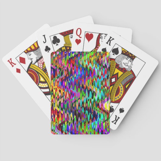 Abstraktes Mosaikwellenmuster #4 Spielkarten (Rückseite)