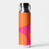 Abstraktes Motiv in Rosa und Orange mit Logo-Wette Trinkflasche (Vorne)