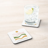 Abstraktes Motivierend Zitat führt auf den Weg Getränkeuntersetzer (Rechte Seite)