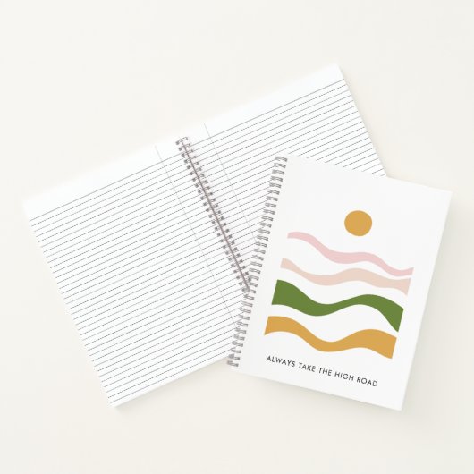 Abstraktes Motivierend Zitat führt auf den Weg Notizblock (Innenseite)