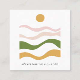 Abstraktes Motivierend Zitat führt auf den Weg Quadratische Visitenkarte