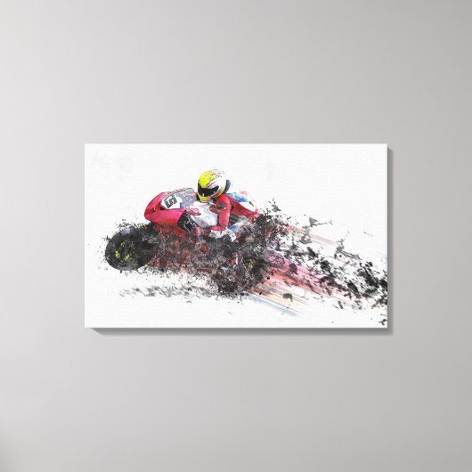 Abstraktes Motorrad Leinwanddruck (Vorderseite)