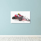 Abstraktes Motorrad Leinwanddruck (Insitu (Holzboden))