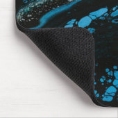 Abstraktes Mousepad aus blauem Marmor (Ecke)