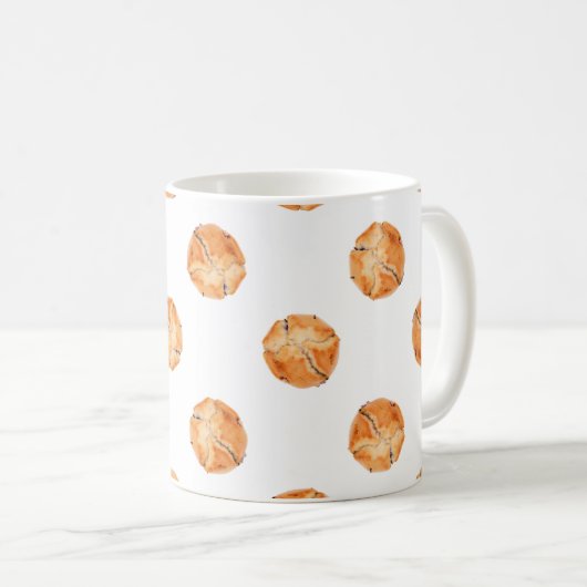 Abstraktes Muffinmuster Kaffeetasse (VorderseiteRechts)