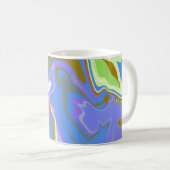Abstraktes Multicolor-Drehmuster Kaffeetasse (VorderseiteRechts)