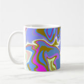 Abstraktes Multicolor-Drehmuster Kaffeetasse (Links)