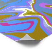 Abstraktes Multicolor-Drehmuster Poster (Ecke)