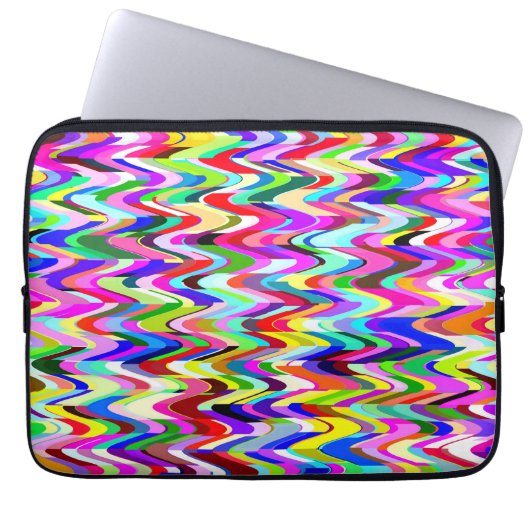 Abstraktes Multicolor-Mosaikmuster #4 Laptopschutzhülle (Vorderseite)