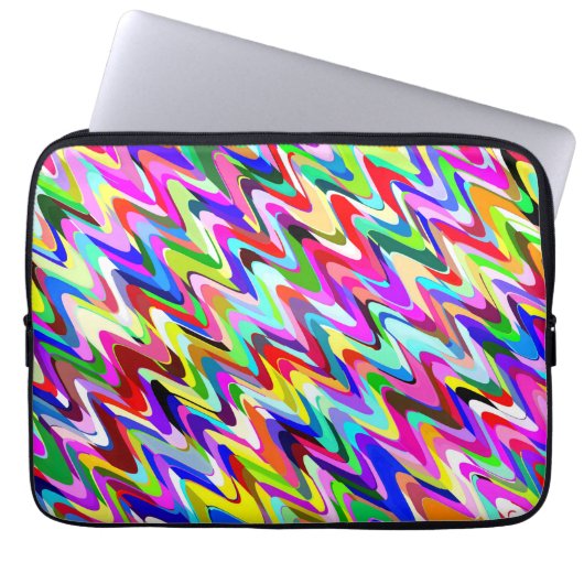 Abstraktes Multicolor-Mosaikmuster #5 Laptopschutzhülle (Vorderseite)