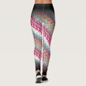 Abstraktes MultiColor-Muster Leggings (Rückseite)