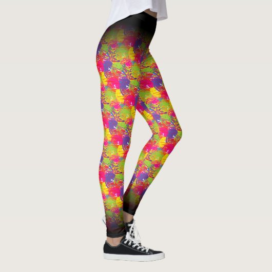 Abstraktes MultiColor-Muster Leggings (Rechts)