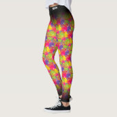 Abstraktes MultiColor-Muster Leggings (Links)